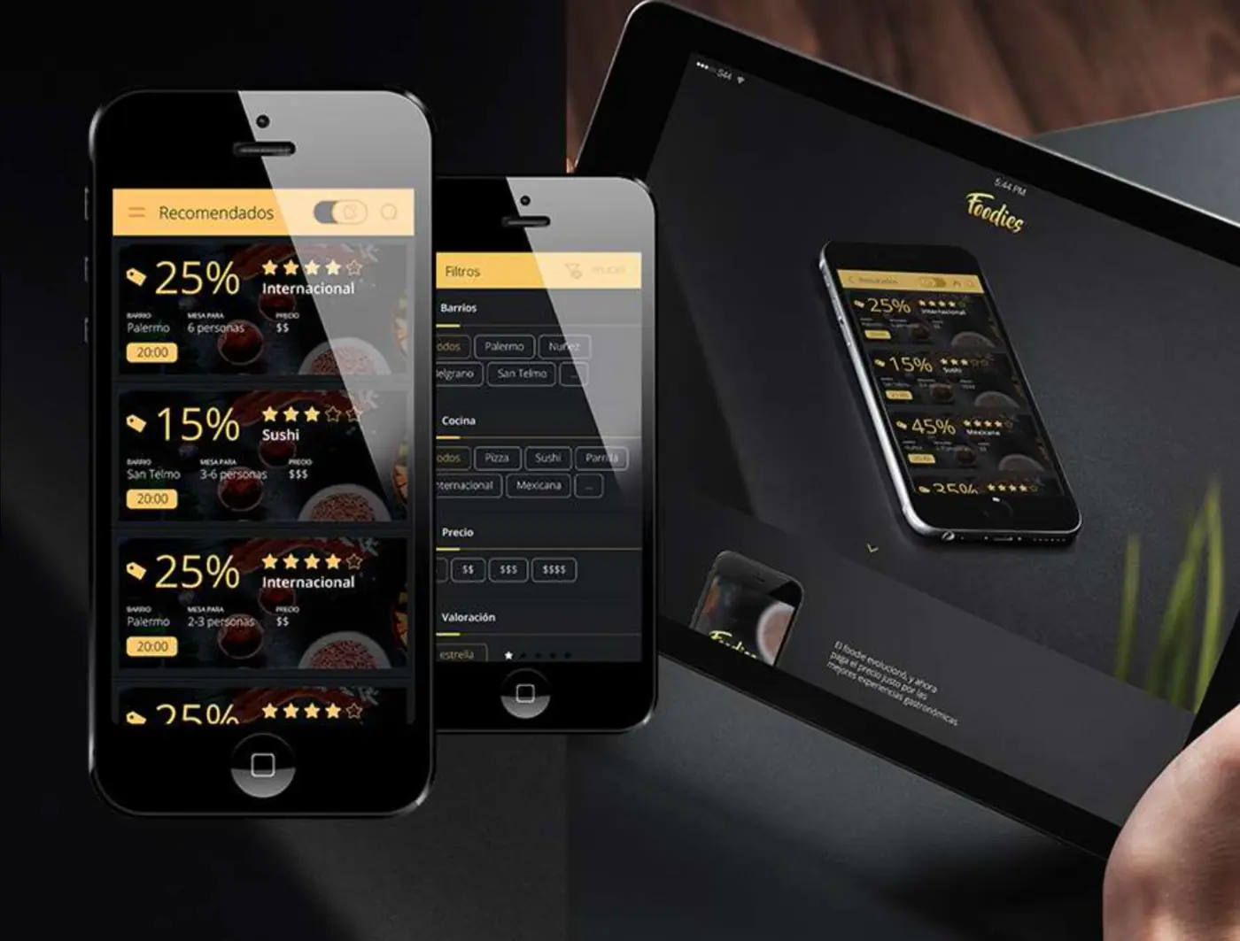 Identidad y web app de Foodies